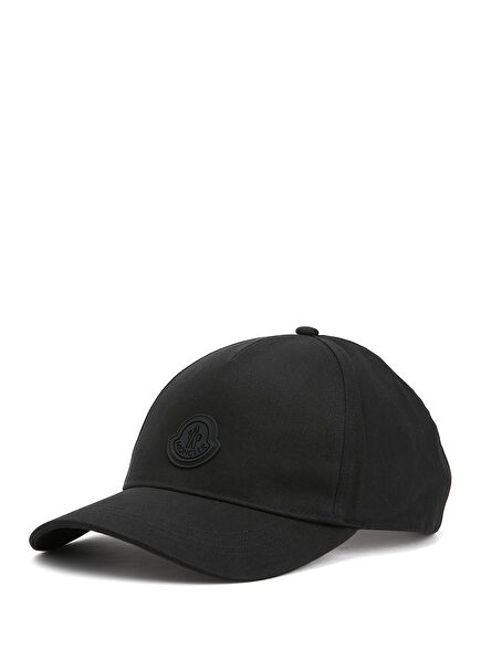 Black Logo Detailed Men's Cap