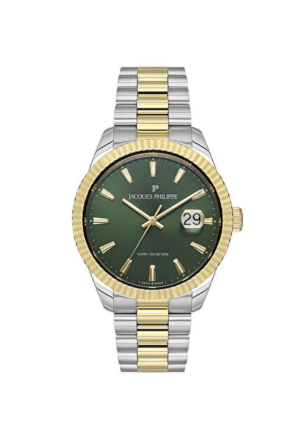 JPQGS2373X8 Altın Rengi Metalik Gri Erkek Kol Saati