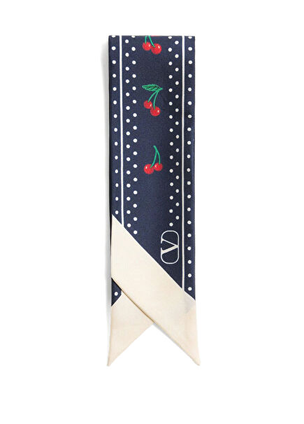 Lacivert Kadın İpek Bandana