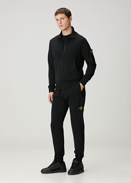 Siyah Beli Kordonlu Jogger Eşofman Altı