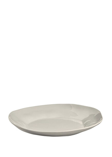 Beige Ceramic Dinner Plate 22 cm