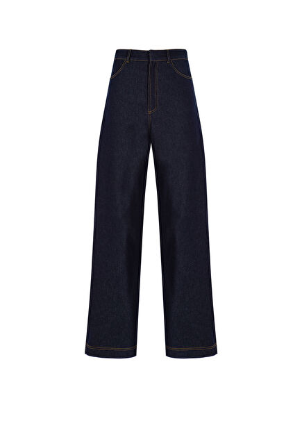 No4 Vento Navy Denim Women's Pants