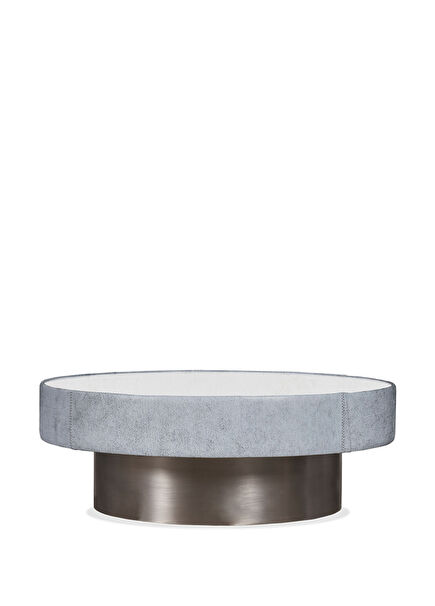 Mushroom Short Fungus Beyaz Deri Orta Sehpa