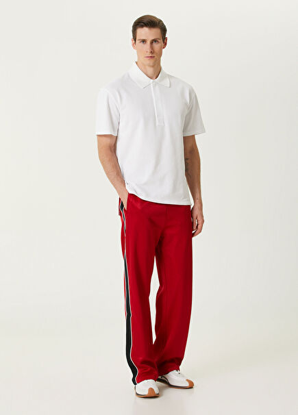 Red Waist Corded Sweatpants