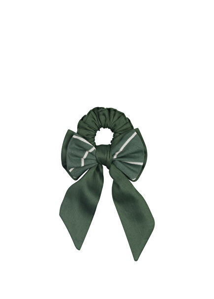 Bollarine Yeşil Fiyonk Lastik Kız Çocuk Toka