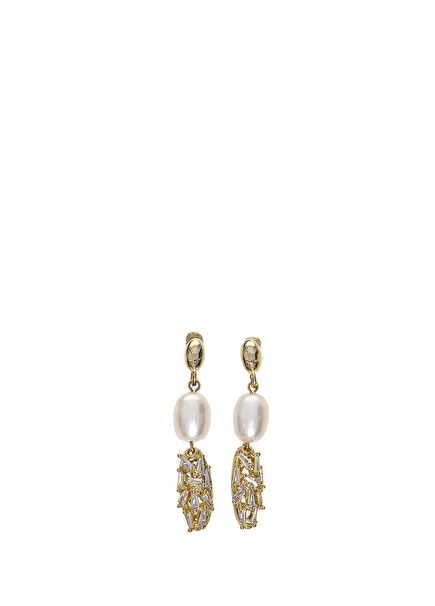 Ore Pearl Gold Plated Women's Earrings