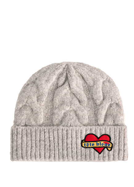 Percy Gray Cable Knit Women's Beanie