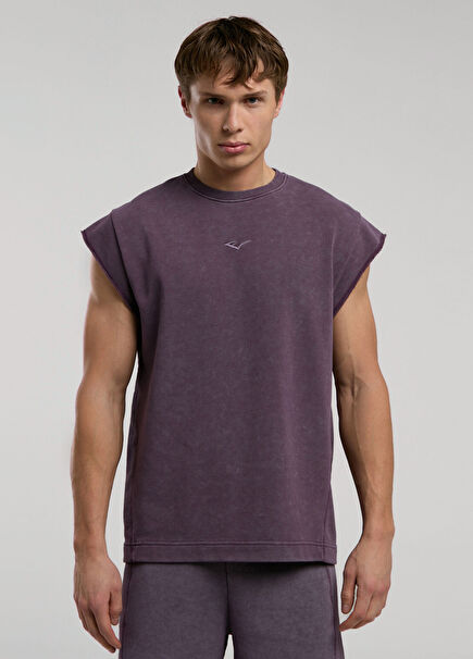 Bronx 1910 Purple Oversize Men's Sleeveless Sweatshirt