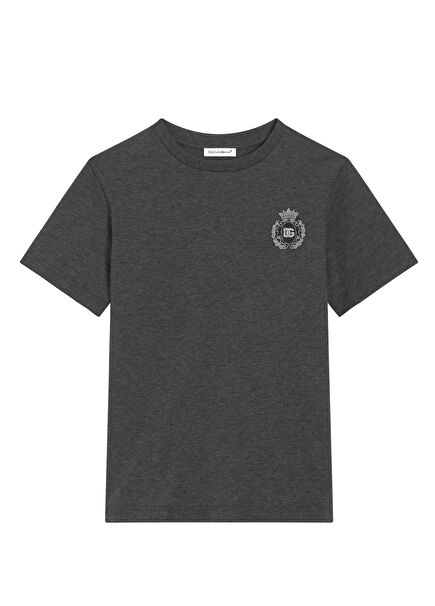 Koyu Gri Erkek Çocuk T-shirt