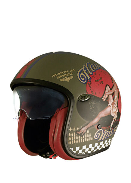 Men's Helmet With Multicolored Pattern