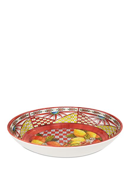 Sicily Desenli Melamin Dekoratif Kase