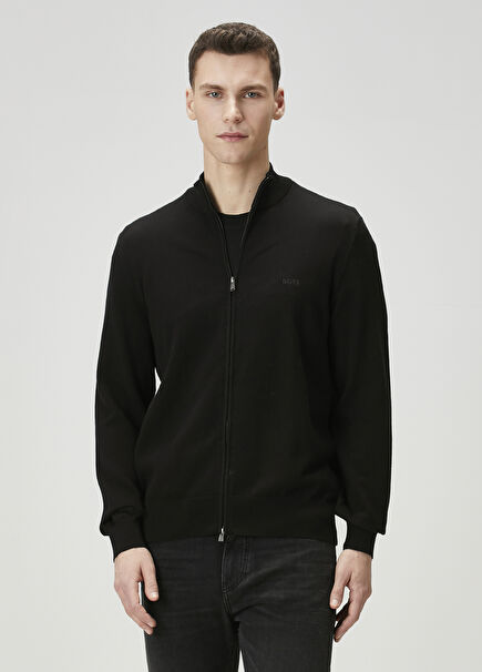 Regular Fit Palano Black Knit Cardigan