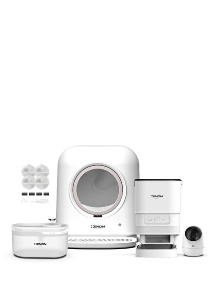 Akıllı Kedi Tuvaleti Kamera & Mama Kabı & Su Pınarı Ve Filtre 5'li Pet Seti