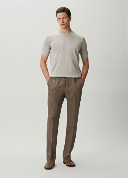 Brown Linen Pants