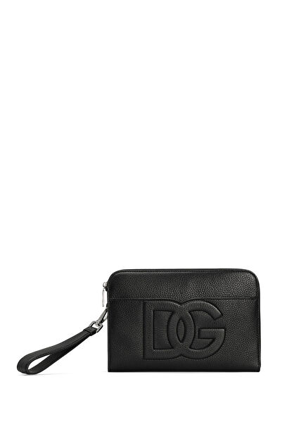 Black Men's Leather Hand Portfolio