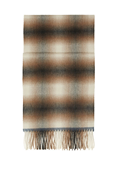 Arran Grey Plaid Men's Cashmere Scarf