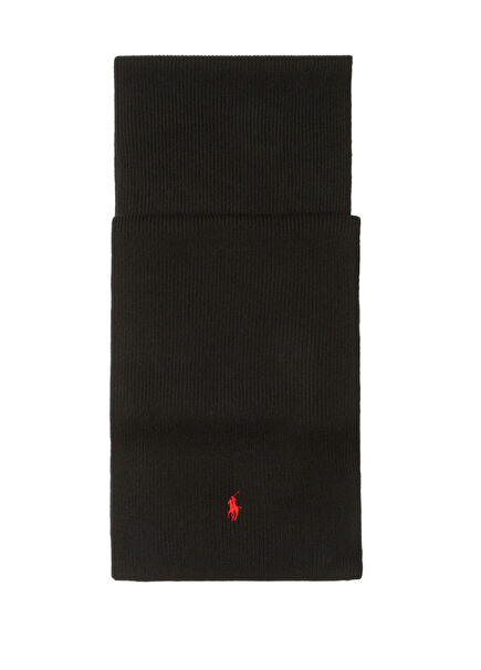 Black Mens Wool Scarf