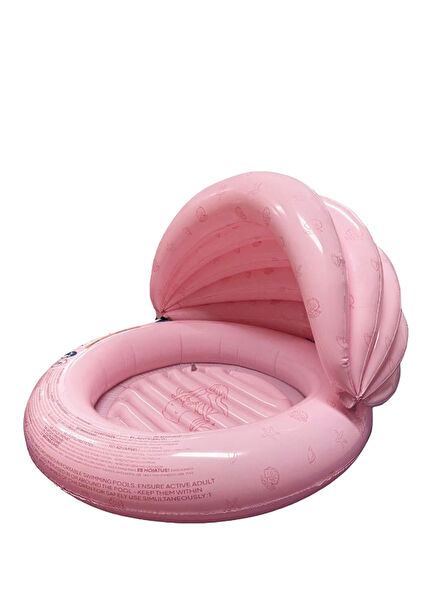 Pink Shell Tastic Children's Canopy Inflatable Game And Swimming Pool