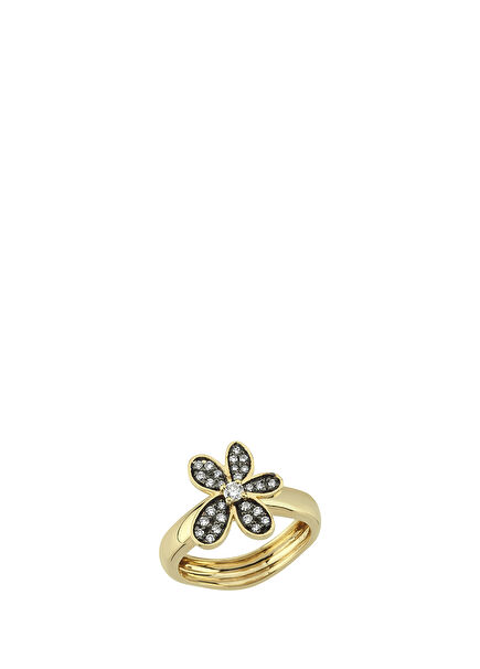 Flower Shaped Women's Gold Ring