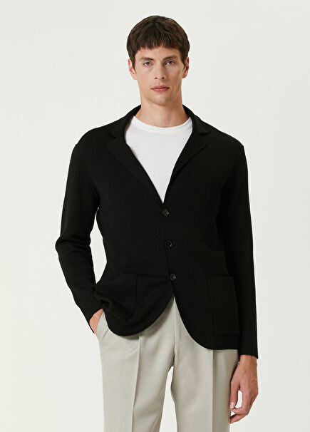 Siyah Yün Triko Ceket