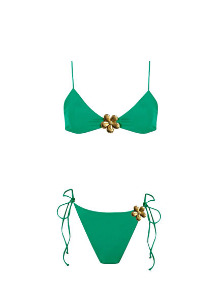 Flower Bomb Kendall Yeşil Kadın Bikini Takımı