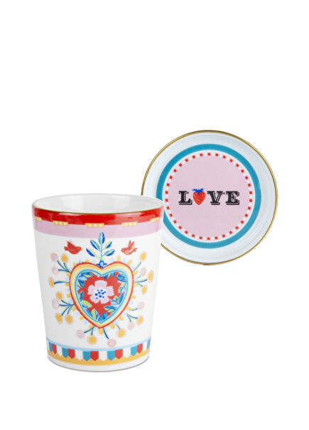 Mamma Mia Heart Patterned Ceramic Mug