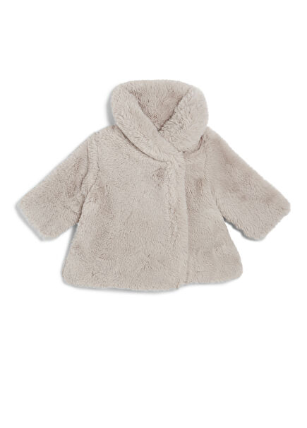 Bej Kız Bebek Manto 