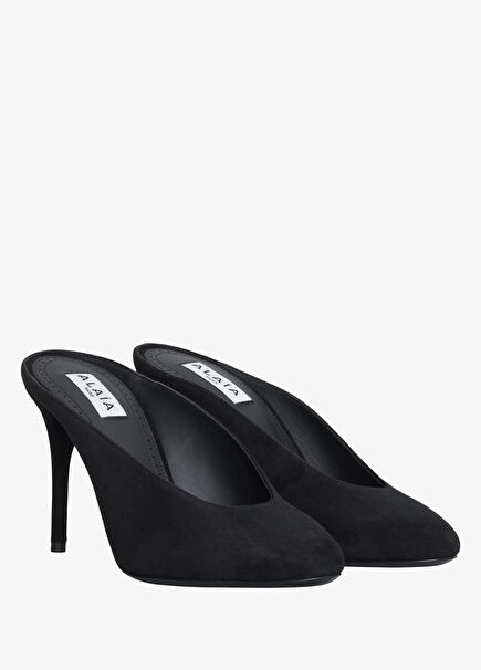 Black Women's Leather Slippers