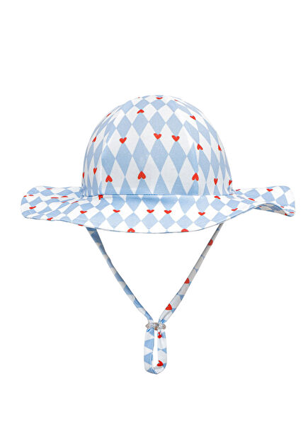 UV Protection Diamonds Brim Girl's Hat