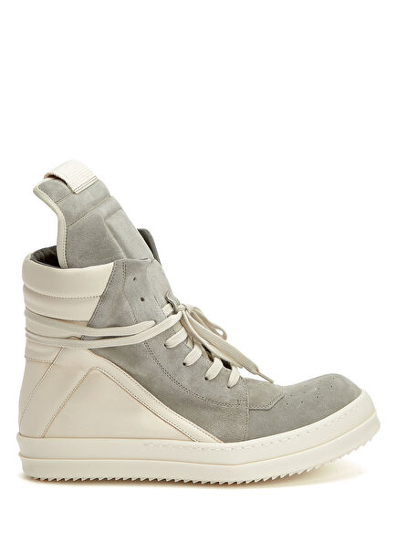 White Green Men's Leather Sneakers