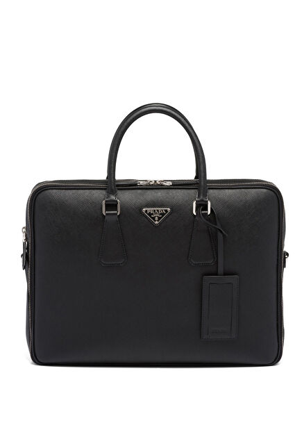 Black Saffiano Leather Men's Briefcase