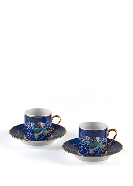 Simurg 2li Porselen Türk Kahvesi Fincan Seti