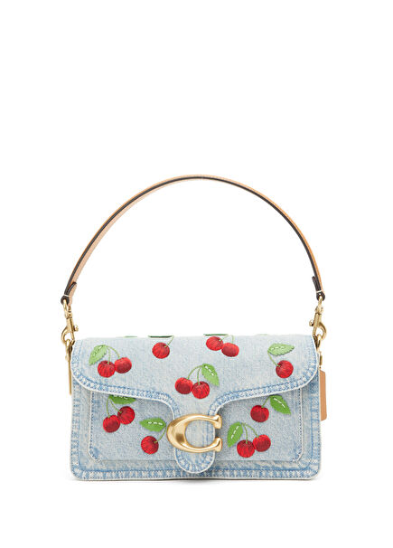 Tabby Blue Red Women's Denim Shoulder Bag