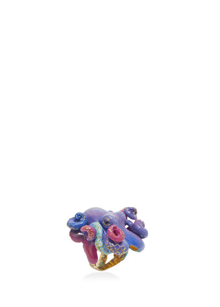 Octopus Shaped Women's Gold Ring