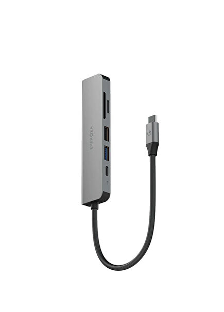 AluHub HD3 6in1 4K 60W PD Dark Grey Hub Converter