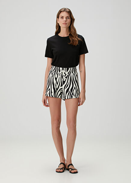 Zebra Printed Shorts