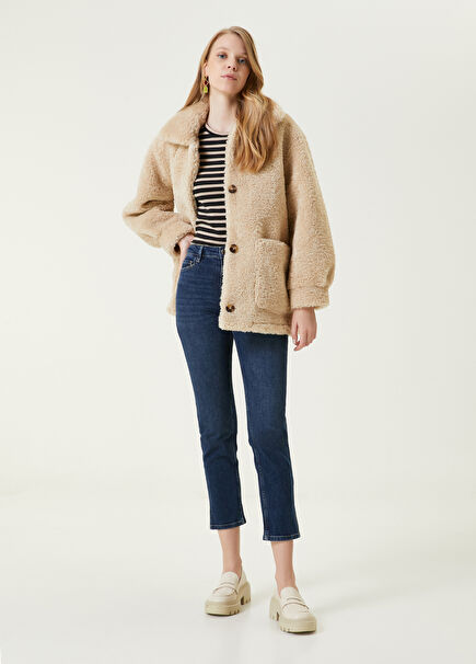 Koyu Mavi Straight Jean Pantolon