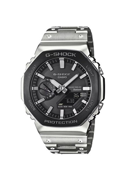GM-B2100BT-1ADR Full Metal Grey Steel Wristwatch