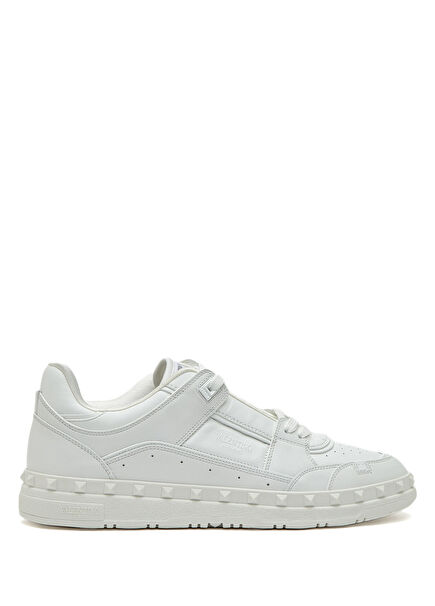 Rockstud Beyaz Erkek Deri Sneaker