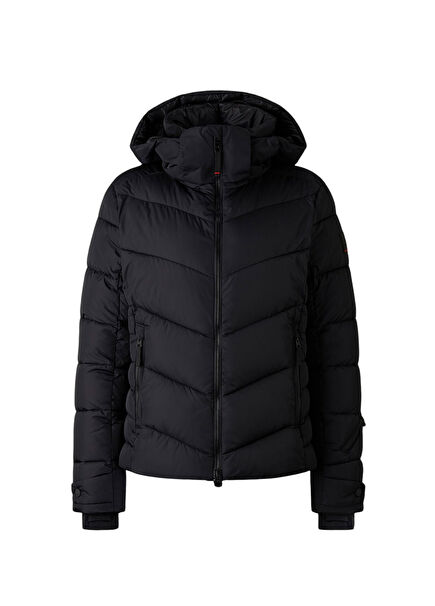 Saelly2 Black Hooded Women's Ski Jacket