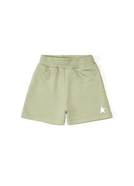 Green Star Printed Girls Shorts
