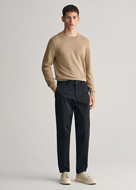 Siyah Regular Fit Erkek Chino Pantolon