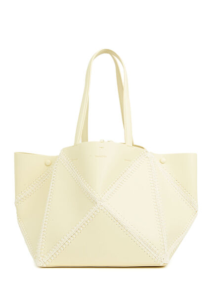 Light Yellow Women's Shopping Bag