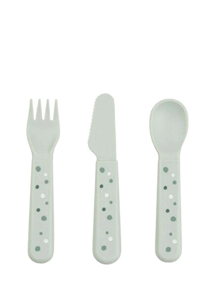 Happy Dots Green Unisex Kids Cutlery Set