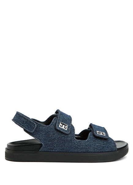 Lacivert Kadın Denim Sandalet
