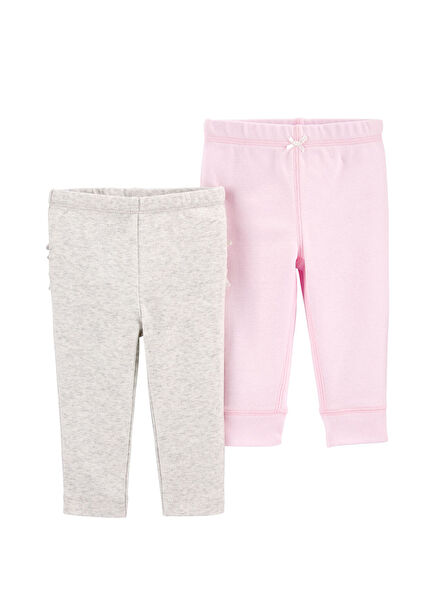 Cotton Baby Girl 2-Piece Pants Set