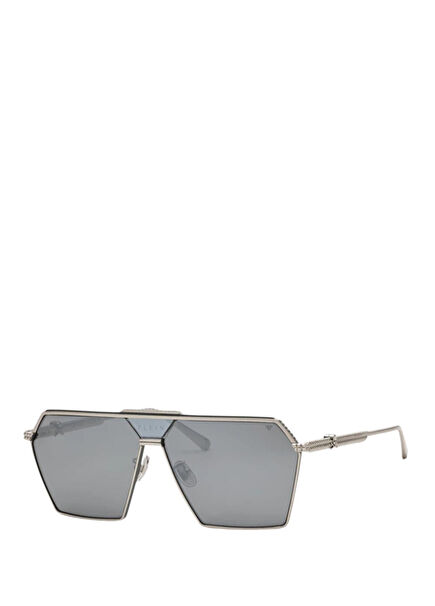 SPP076V 539X Silver Metal Unisex Sunglasses