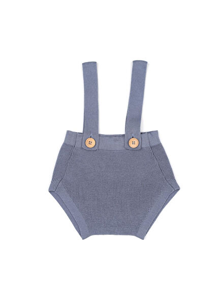 Organic Cotton Blue Unisex Baby Short Jumpsuit