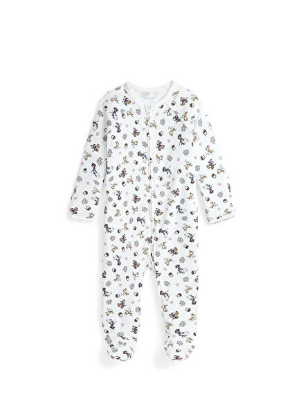 Multicolored Patterned Baby Girl Jumpsuit