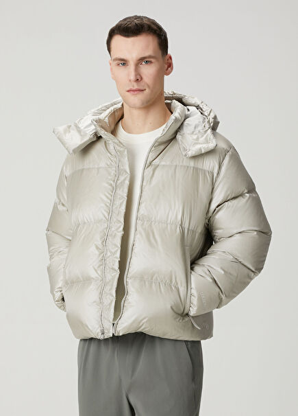 Always Grey Hooded Puff Coat